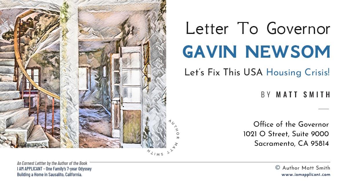 Letter to Governor, Gavin Newsom by Matt H. Smith