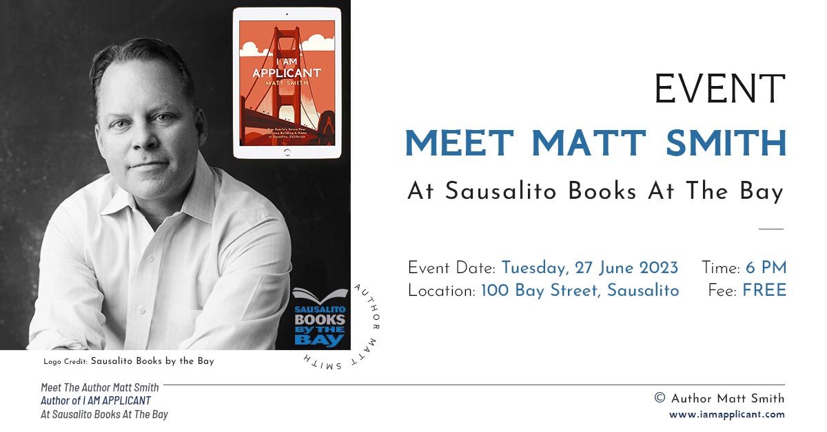 EVENT > Meet Author Matt Smith @ Sausalito Books At The Bay 27 June 2023 - 6 PM